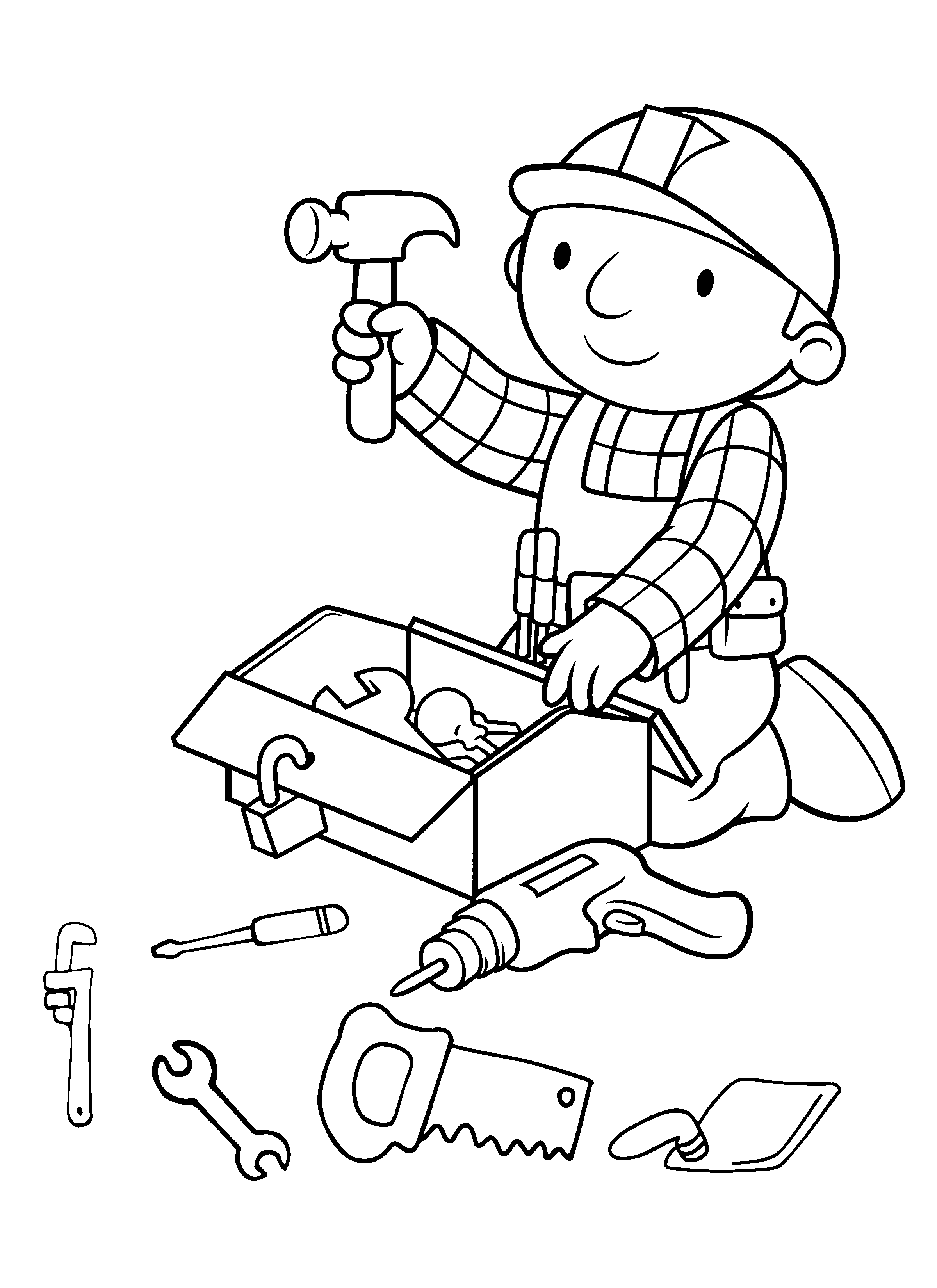 The Bob Coloring Pages Builder Clipart